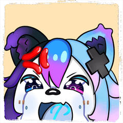 Untitled A static emote of K4RM0BUDDY angry, it's very cute.