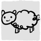 Untitled A static emote of a sheep, it's very cute.