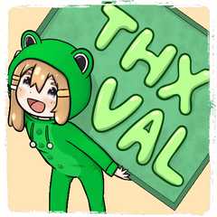 a static emote of frogmanxyz thanking val