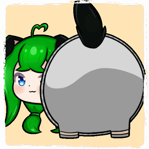 An animated emote of Tippyhendrix swinging ass.