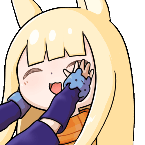 An animated emote of ManukaB's face being rubbed, it's very cute.